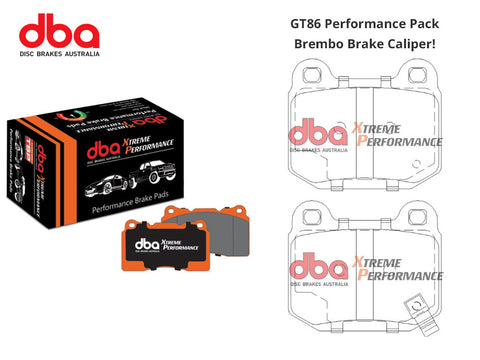 Brake Pads - Rear - DBA Xtreme Performance - GT86 Performance Pack - Brembo Caliper