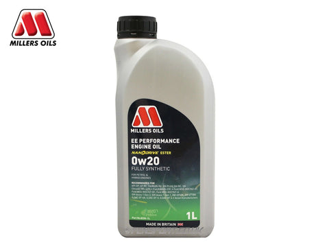 Millers - EE Performance Fully Synthetic Engine Oil With Nano Tec - 0w20 - API SP - ILSAC GF-6A - 1 Litre