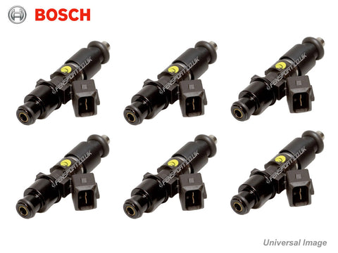 Fuel Injector Set of 6 Bosch Top Feed 14mm - 550cc to 2200cc - with Plugs & Pigtails