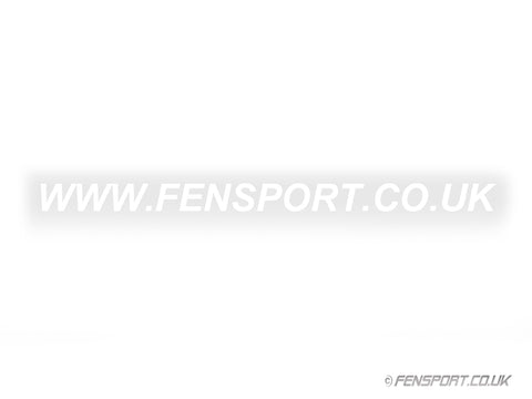 White WWW.FENSPORT.CO.UK Sticker (58cm X 3.3cm)